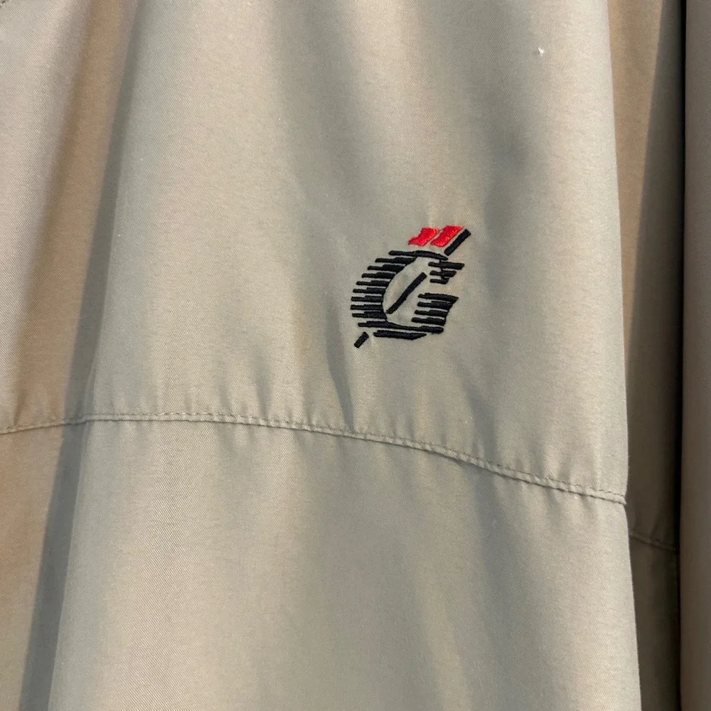 FootJoy Golf Pullover Jacket Men's L Tan V-Neck‎ Long Sleeve Lightweight